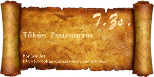 Tőkés Zsuzsanna névjegykártya